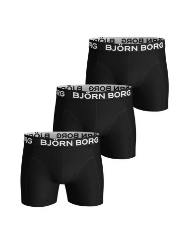 Bjorn Borg Boxershorts CORE 3Pack Solids Zwart
