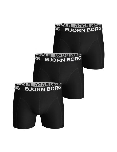 Bjorn Borg Boxershorts CORE 3Pack Solids Zwart