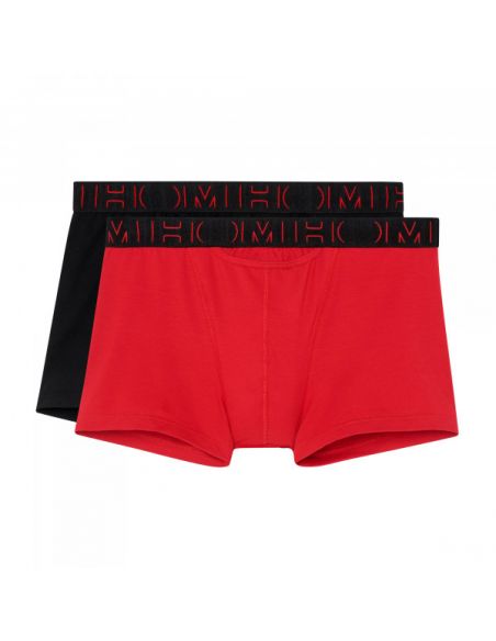 HOM H01 Boxer Briefs 2Pack Boxerlines 1 Black Red