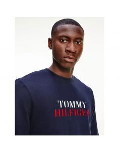 Tommy Hilfiger Ondergoed Track Top Navy Letters 2