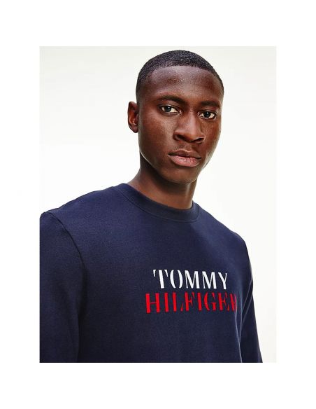 Tommy Hilfiger Ondergoed Track Top Navy Letters