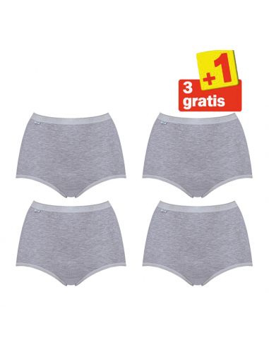 Sloggi Basic Maxi Slip 4 pack Grijs 3+1 gratis