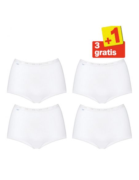 Sloggi Basic Maxi Slip 4 pack wit 3+1 gratis