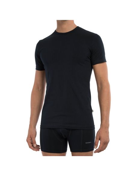 Claesens slim fit t-shirt 2 pack short sleeve navy 95% katoen 5% elastaan