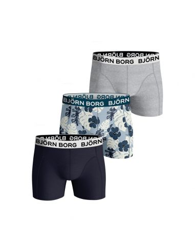 Bjorn Borg Boxershorts 3Pack ESSENTIAL Blue Leaves