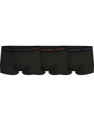 Calvin Klein Ondergoed Men LOW RISE TRUNK 3PK 1WJ B-GROOVY PLUM/BRIGHT ROSE/BLUE LOGO