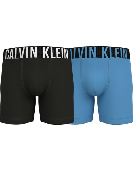 Calvin Klein Ondergoed Men BOXER BRIEF 2PK 1SR BLACK/ SIGNATURE BLUE