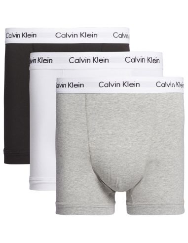 Calvin Klein Ondergoed Men TRUNK 3PK 32Y BLACK/ WHITE/ GREY HEATHER