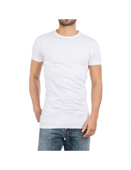 Alan Red T-Shirt Derby Long 2Pack White