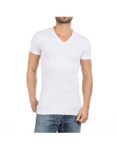 Alan Red Oklahoma Long V-shirt 2-pack wit 2