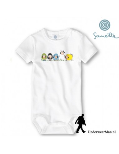 Sanetta Schaapjes Baby Romper korte mouw