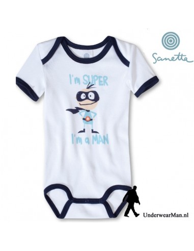 Sanetta SuperMan Baby Romper korte mouw