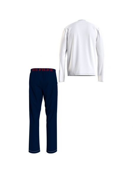 Tommy Hilfiger Ondergoed Men LS PANT JERSEY SET 0WX White/ Desert Sky