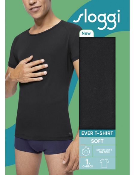 Sloggi Men EVER Soft O-Neck Zwart