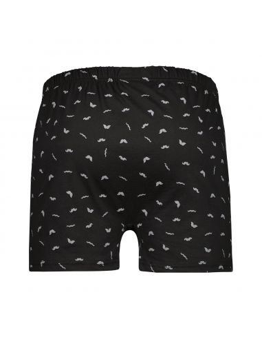 Suaque Klassieke Boxershort Moustache Zwart