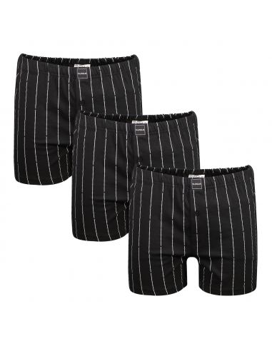  Suaque Klassieke boxer 3 pak Zwart Pin Stripes