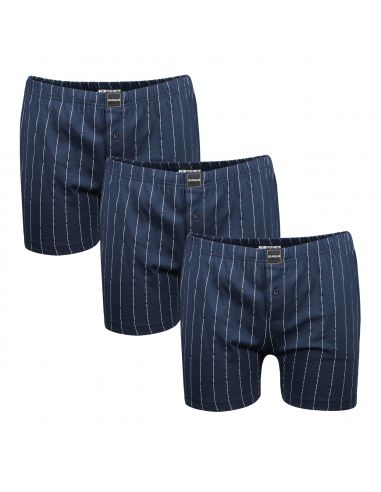 Suaque Klassieke boxer 3 pak Navy Pin Stripes