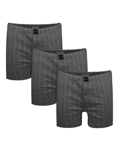 Suaque Klassieke boxer 3Pack Antraciet Pin Stripes
