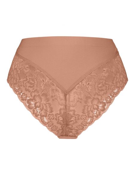 Ten Cate Secrets Lace Brazilian High Waist Hazelnut