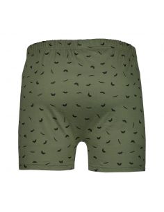 Suaque Klassieke Boxershort Moustache Khaki Groen 2