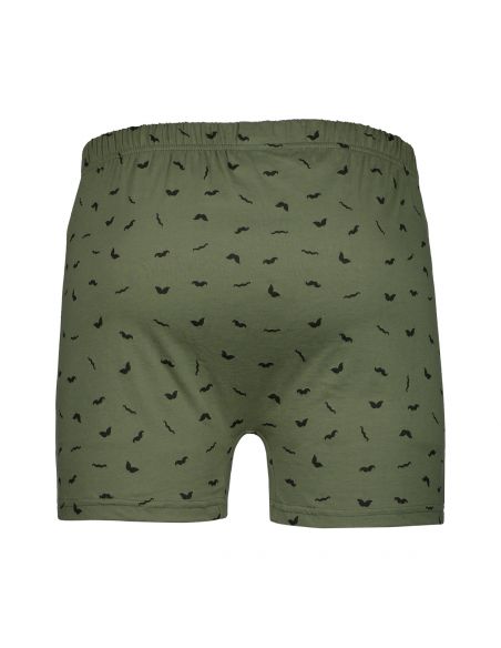 Suaque Klassieke Boxershort Moustache Khaki Groen