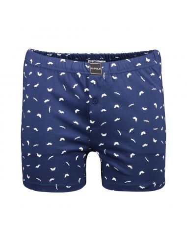 Suaque Klassieke Boxershort Moustache Navy