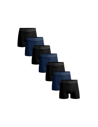 MuchachoMalo Black Blue Solid 7Pack Heren Boxershorts