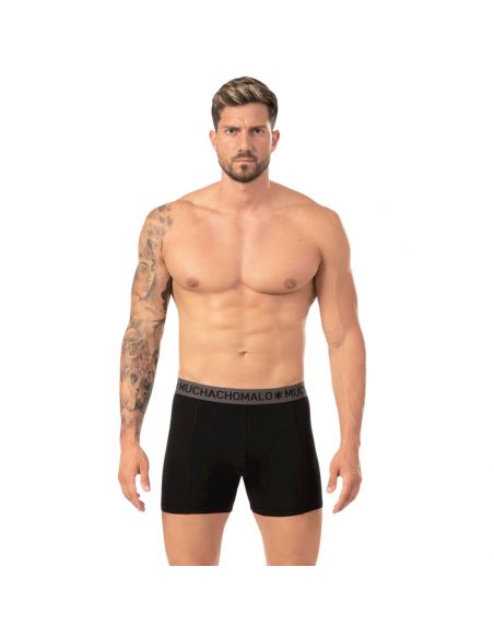 MuchachoMalo Black Blue Solid 7Pack Heren Boxershorts