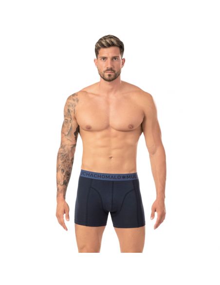 MuchachoMalo Black Blue Solid 7Pack Heren Boxershorts