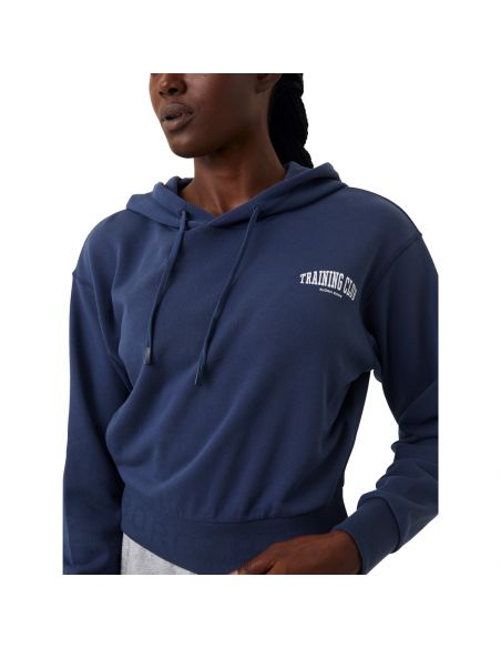 Bjorn Borg Dames Sthml Crop Hoodie Washed Out Blue BL025