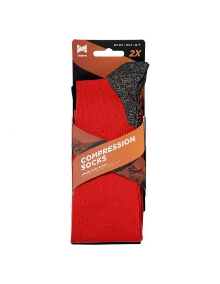 X-treme Running Compressie sokken 2Pack Rood
