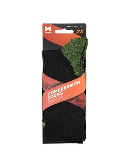 X-treme Running Compressie sokken 2Pack Zwart