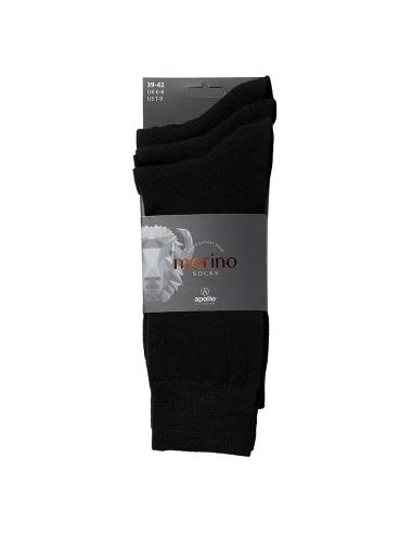Apollo Men Merino Wollen Sokken 3Pack Zwart