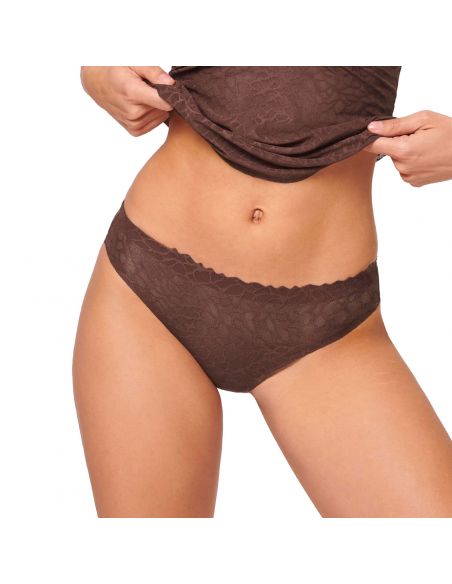 Sloggi Zero Feel Lace 2.0 Brazil Panty Ebony Brown