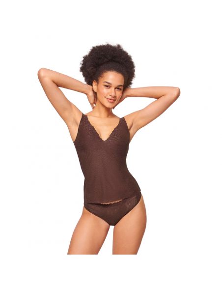 Sloggi Zero Feel Lace 2.0 Brazil Panty Ebony Brown