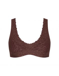 Sloggi Zero Feel Lace 2.0 Bralette Ebony Brown