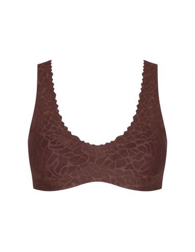 Sloggi Zero Feel Lace 2.0 Bralette Ebony Brown