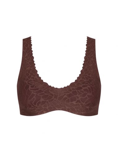 Sloggi Zero Feel Lace 2.0 Bralette Ebony Brown