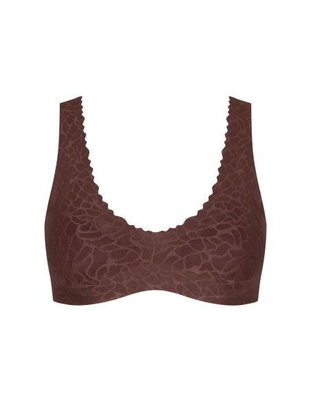 Sloggi Zero Feel Lace 2.0 Bralette Ebony Brown