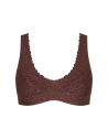 Sloggi Zero Feel Lace 2.0 Bralette Ebony Brown