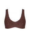 Sloggi Zero Feel Lace 2.0 Bralette Ebony Brown