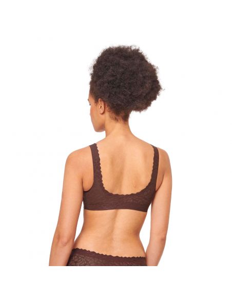 Sloggi Zero Feel Lace 2.0 Bralette Ebony Brown