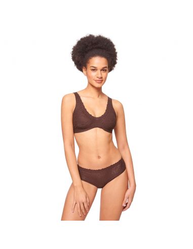Sloggi Zero Feel Lace 2.0 Bralette Ebony Brown