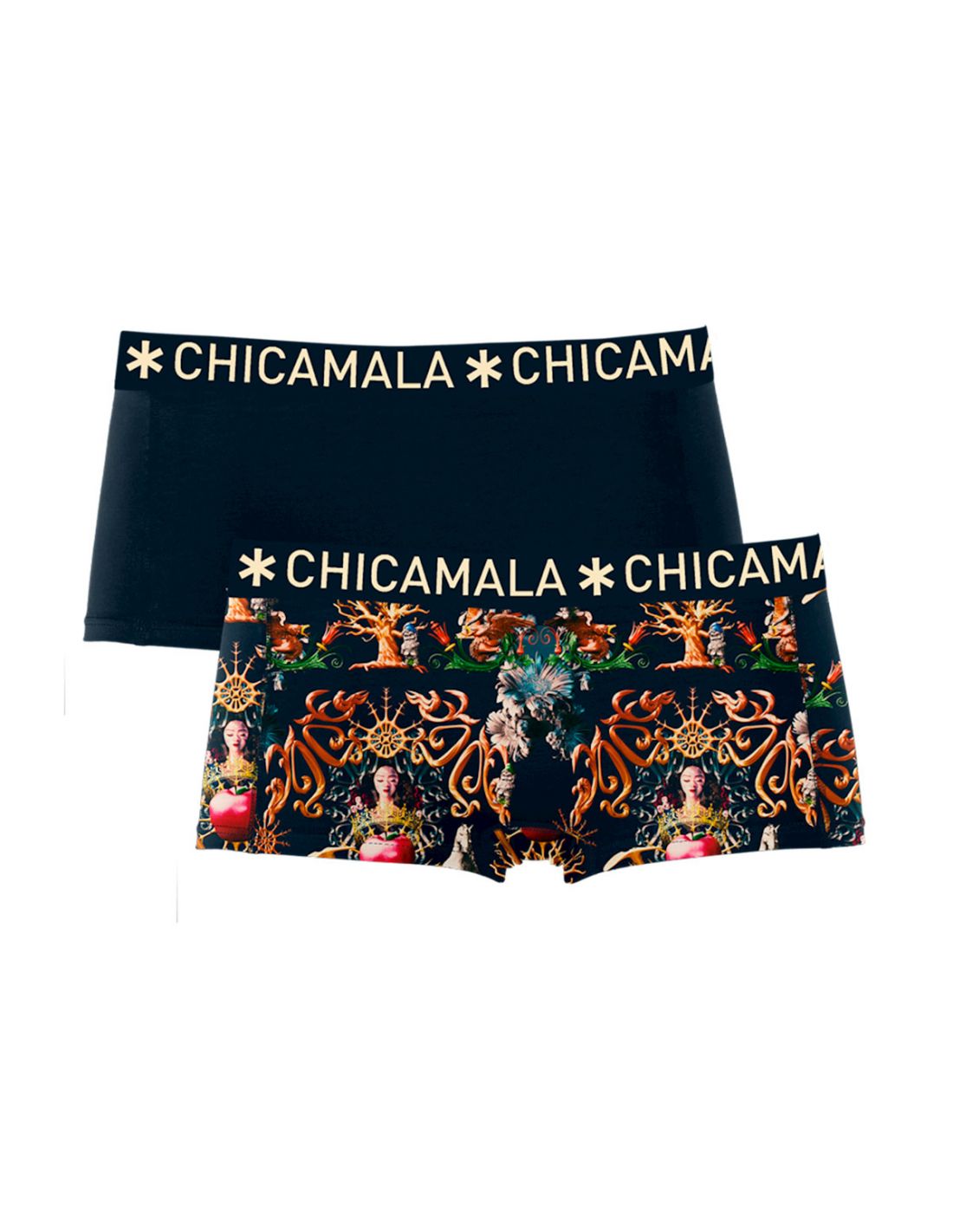 precedent diamant uitrusting ChicaMala Snowwhite 2pack Short Meisjes Ondergoed