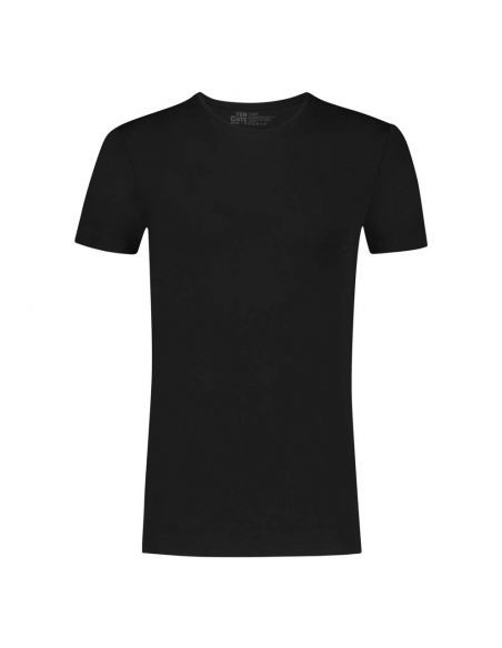 Ten Cate Heren Basics T-shirt Cotton Stretch 2Pack Zwart