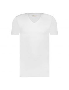 Ten Cate Heren Basics V-neck Shirt Cotton Stretch 2Pack Wit 2