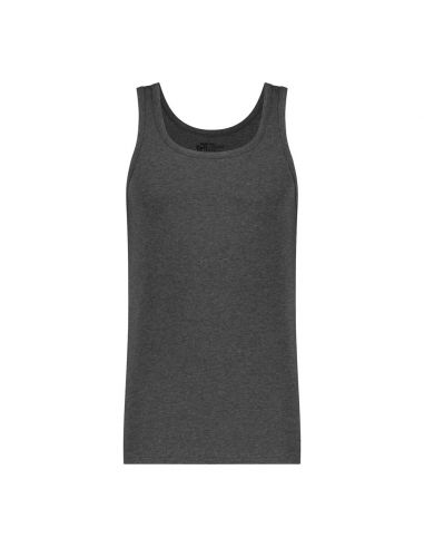 Ten Cate Heren Basics Singlet Cotton Stretch 2Pack Antraciet Melee