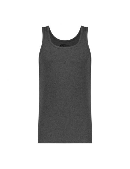 Ten Cate Heren Basics Singlet Cotton Stretch 2Pack Antraciet Melee