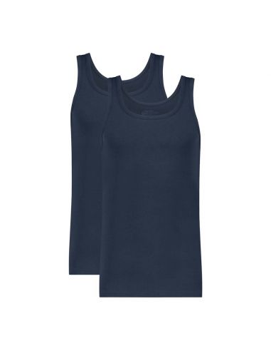 Ten Cate Heren Basics Singlet Cotton Stretch 2Pack Navy