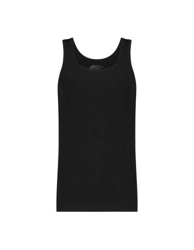 Ten Cate Heren Basics Singlet Cotton Stretch 2Pack Zwart